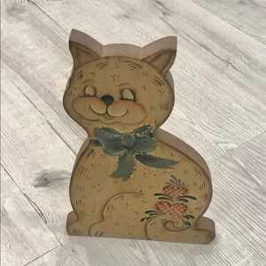 Cat Doorstop Hand Painted